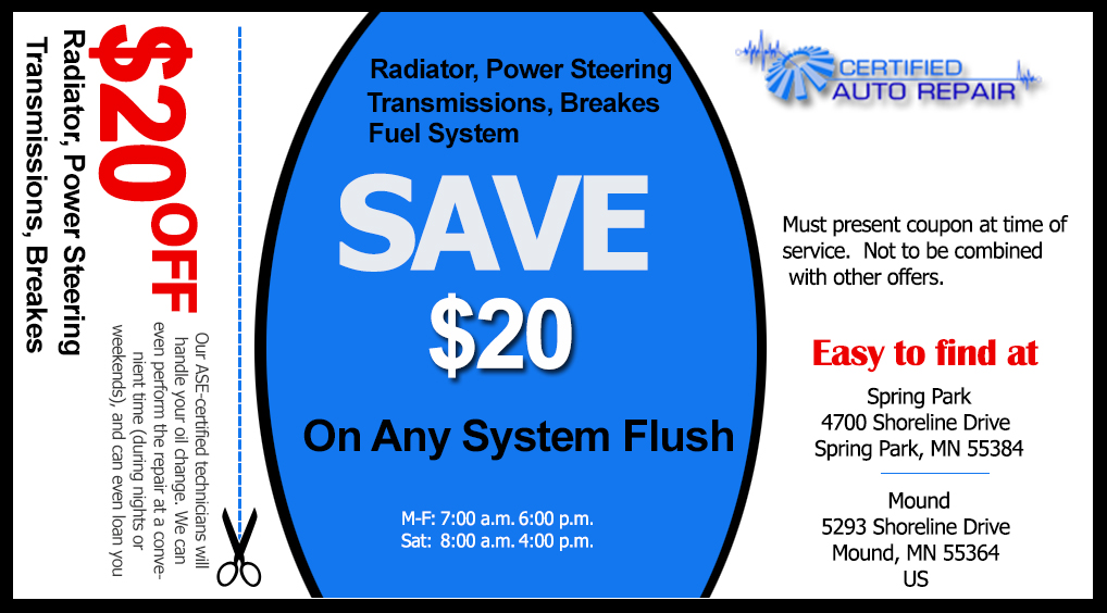 $20 OFF Any System Flush