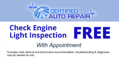 Certified Check Engine Light Inspection July 2015