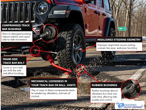 Jeep ADAS sensor misalignment and professional recalibration process to restore Lane Keep Assist and Automatic Emergency Braking.