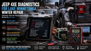 eep 4xe diagnostics for winter repair in Lake Minnetonka, highlighting cold weather and salt damage issues
