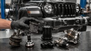 Comparison of Jeep OEM and aftermarket suspension parts performance in Minnesota winter